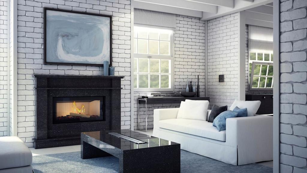 Стальной камин KRATKI NADIA 14 кВт Ø 200 Подъемная самозакрывающаяся дверца