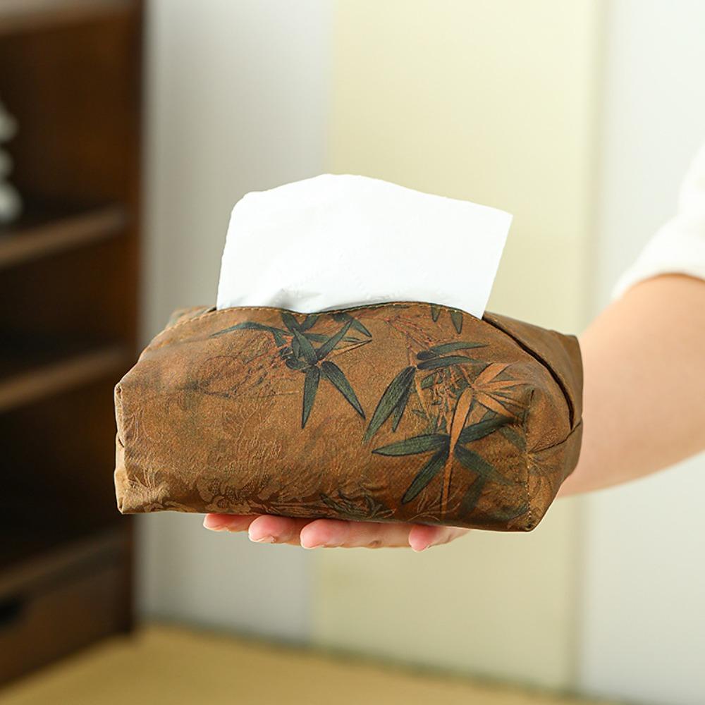 Fabric Chinese Retro Tissue Box Dust-proof Napkin Bag Practical Tissue Bag Living Room