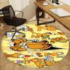 Garfield Pattern Round Rug, Indoor/Outdoor Mat, for Picnic, Gameroom, Bedroom, Office, Living Room, Home Decor Carpet, Birthday Gift