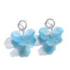 Yhpup 3 Color Resin Flower Drop Dangle Earrings for Women Stainless Steel New Arrival Attractive Waterproof Charm Trendy Jewelry