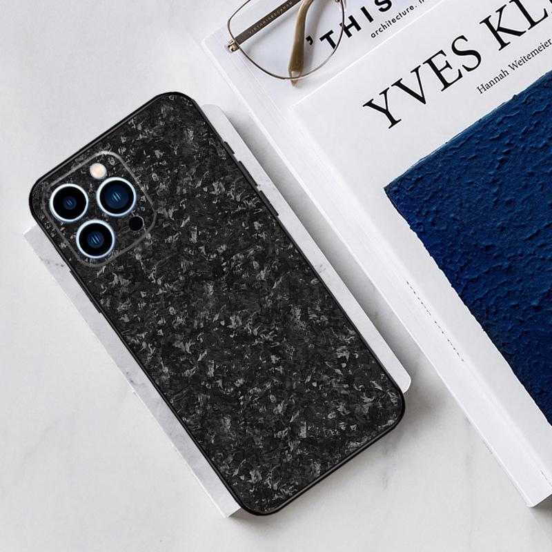 Кейс из кованого карбона для iPhone 17 Air 15 14 13 12 11 16 Pro Max Mini 15 16 Plus 16e Силиконовый чехол Funda
