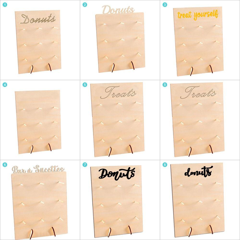 DIY Wooden Party Supplies Birthday Favour Doughnut Rack Storage Racks Donut Wall Stand Donut Holds