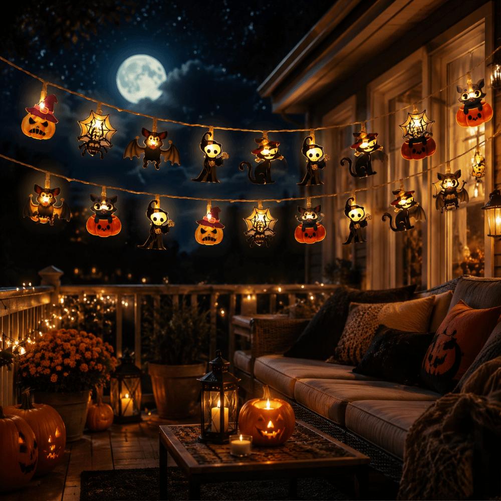 Ghost Party Decoration Pumpkin LED Light Hanging Decorations Lamp String Theme Party