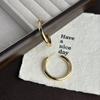Zhao Ruth Glossy Premium Earrings Women's ins French Simple Retro Earrings European and American Personality C-Shaped Earrings