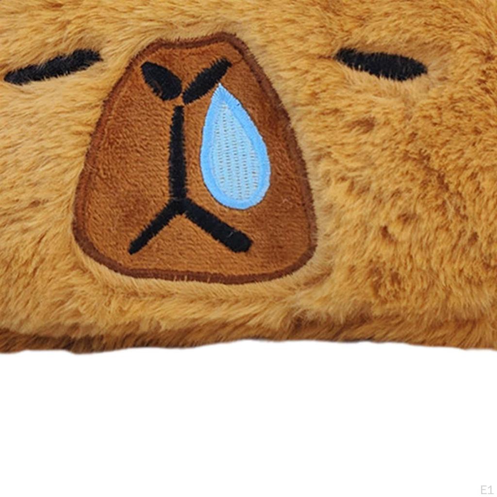 Очаровательный плюшевый пенал в виде капибары — органайзер для канцелярских принадлежностей с милыми животными