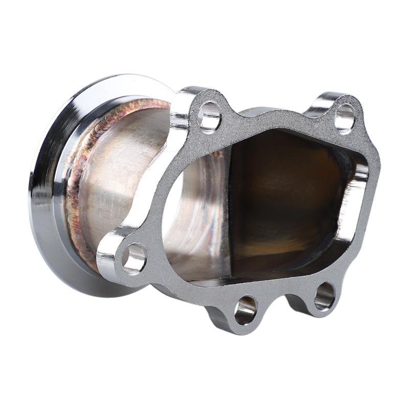 Stainless steel Turbocharger Turbo Down Pipe 5 Bolt to 2.5"/ 63mm V band Flange Adapter For GT25 GT28 T25 T28