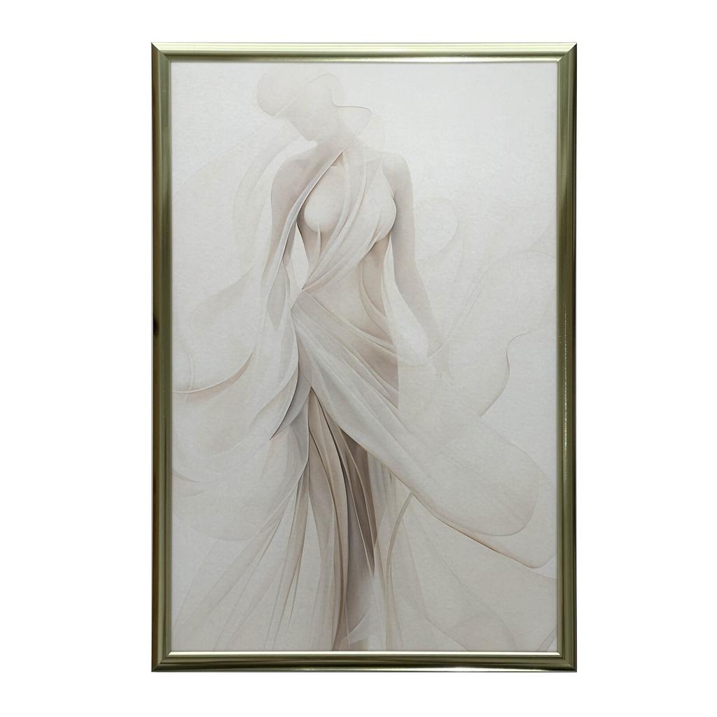 The Delicacy of the Feminine Form The Delicacy of the Feminine Form, 40X50 Cm, Gold Aluminum Frame, 230 Gsm Matte Paper
