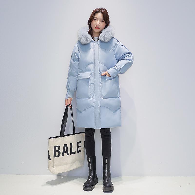 New Winter Down Jacket for Women, Long Korean Style, Stylish, Versatile, Loose, Thickened and Warm Jacket