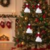 DIY Mini Velvet Tree Tower Pendant Handmade Christmas Bows Hanging Ornament  Party Supplies