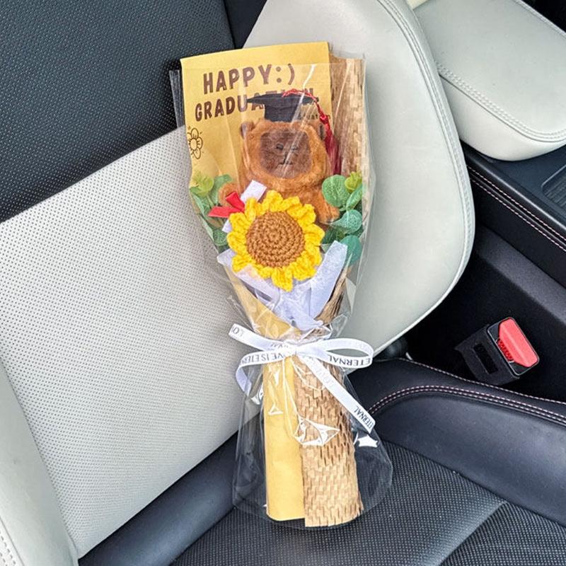 Graduation Bouquet Crochet Flower Bouquet Graduation Flower Gifts Party Favors Gifts Mother's Day Teacher's Day Graduation Gifts