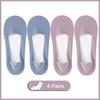 Ice Silk Low Cut Boat Socks for Women Seamless Breathable  Silicone Anti Slip Socks Female Invisible Socks
