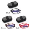 TR90 Folding Reading Glasses with Zipper Case Unisex Portable Lightweight Presbyopic Eyeglasses Readers Eyewear +1.0x ~ 4.0x