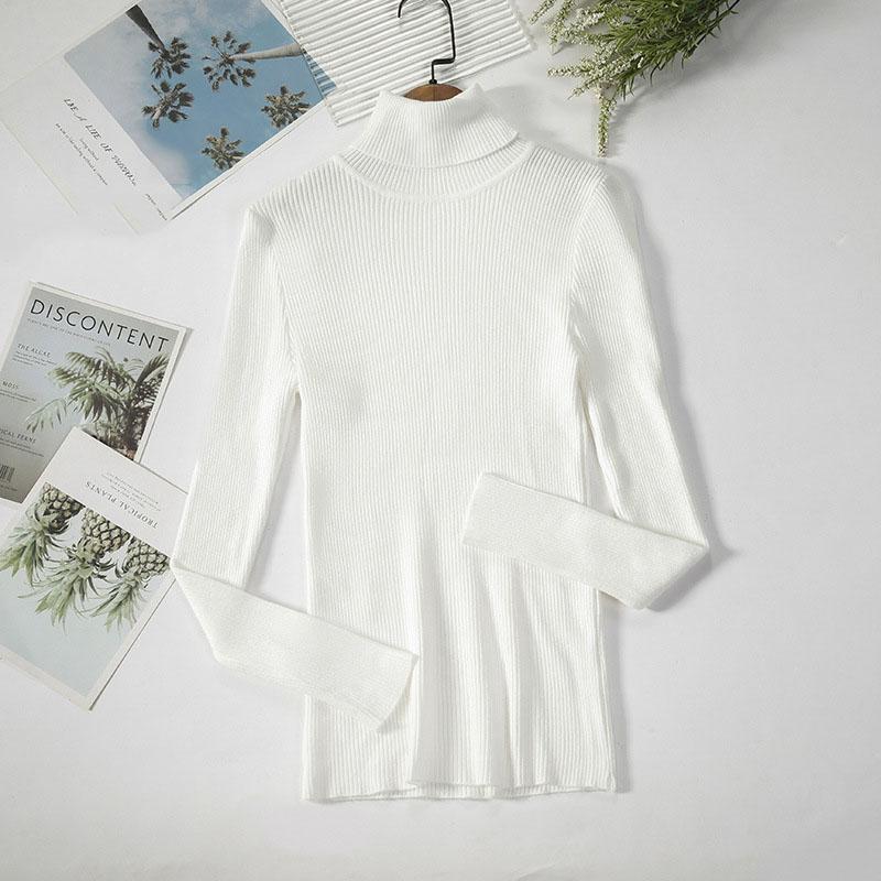 Вязаное нижнее пальто с высоким воротником, пуловер на раннюю весну, вязаный маленький свитер с высоким воротником, элегантная и удобная женская одежда