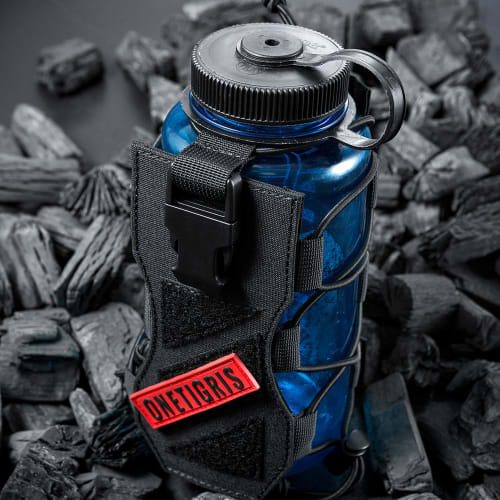 OneTigris Water Bottle Cover, 300ml - 1L, Adjustable Size, Foldable, MOLLE Compatible, Handy Water Bottle Holder for Camping, Hiking, Biking, and Fish