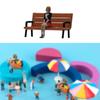 1/64 Figurine Model Micro Landscape Photo Props DIY Projects Accessory Mini People Resin
