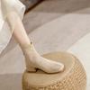 Suede thick heel short boots new autumn and winter mid-heel thin nude single boots high heel Martin boots women's elastic boots