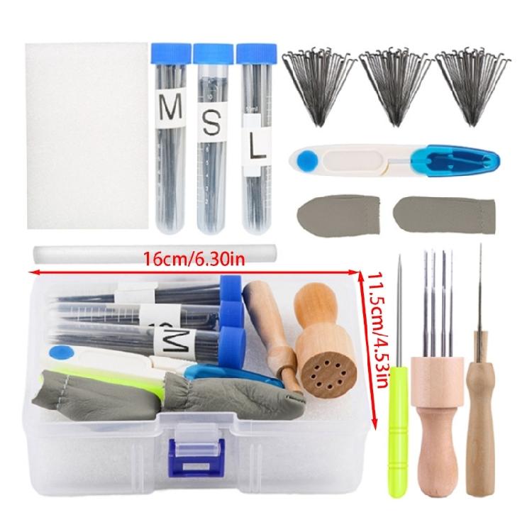 Материалы для фильцевания иглой, Наборы для фильцевания животных, Инструмент для фильцевания шерстью с деревянной ручкой, Напальчники, Трубки для игл