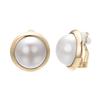 Pearl Earrings Clip Wedding Pearl 18K Gold Plated Painless Earrings Work Casual Jewelry Gift Women's