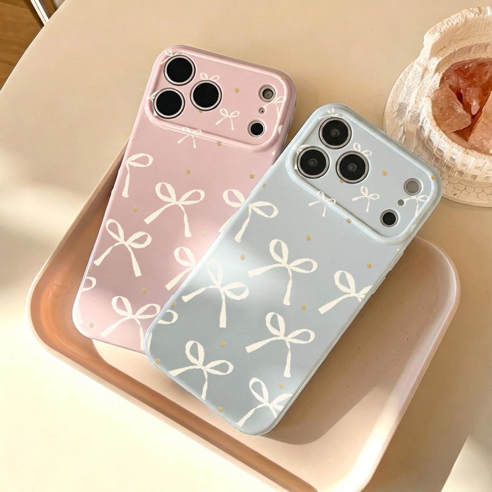 Милый Чехол-Бантик для Samsung Galaxy A56 5G A16 A37 A17 A07 A36 A55 A54 A15 A05 A06 A26 Мягкий Ударопрочный Задний Чехол Fundas