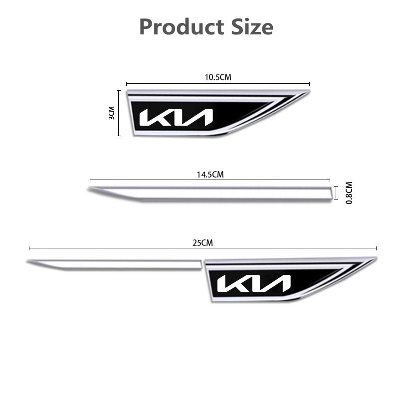 BKPVCT1 Metal Alloy Car Door Fender Blade Decal Badge Car Body Protective Sticker Decal For KIA RIO 2 3 4 5 Xline x line Car Accessories