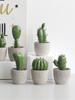 1 Pc Cactus Pot Bonsai Plant Living Room Home Decoration Fake Flower Artificial Plants Plastic Cactus Ball Desktop Decorations
