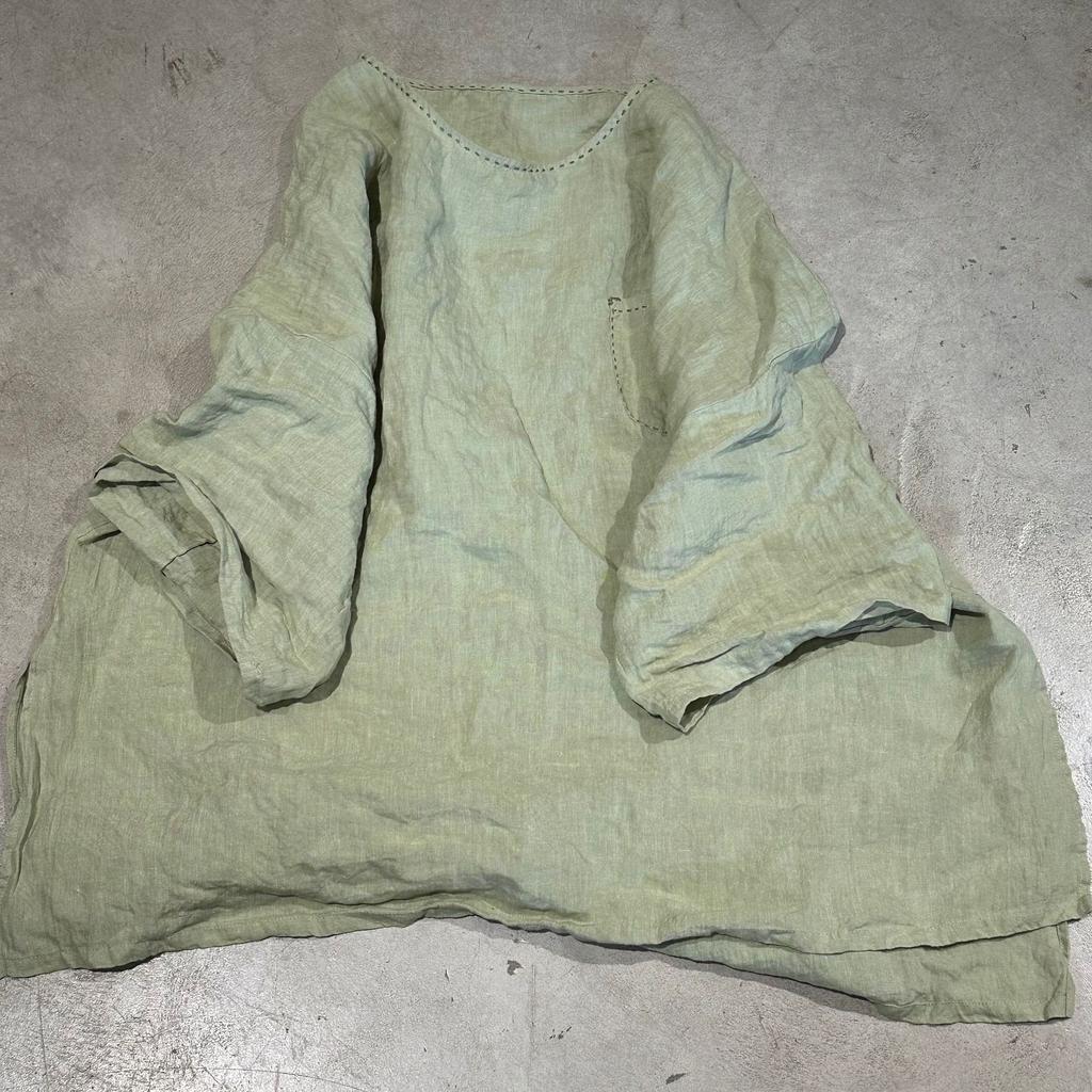 Johnature Women Vintage T-Shirts Irregular Length Solid Color Autumn O-Neck Long Sleeve Loose T-Shirts