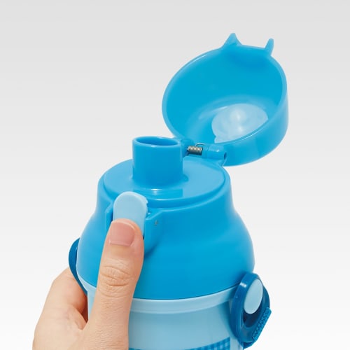 Skater Children's Water Bottle, 480ml, Direct Drinking, Plastic, One-Touch Operation, Dishwasher Safe, Made in Japan, Sanrio "I'm Doraemon" Gingham De