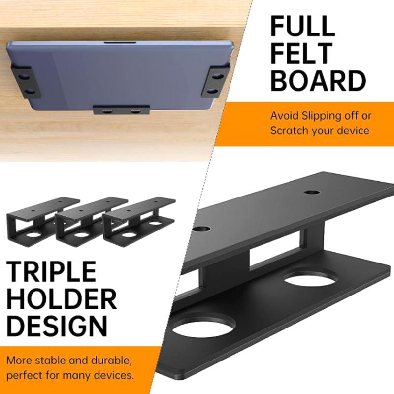Under Desk Laptop Holder Mount With Screw,Under Desk Laptop Mount Bracket,Add On Under Table Laptop/Keyboard Storage