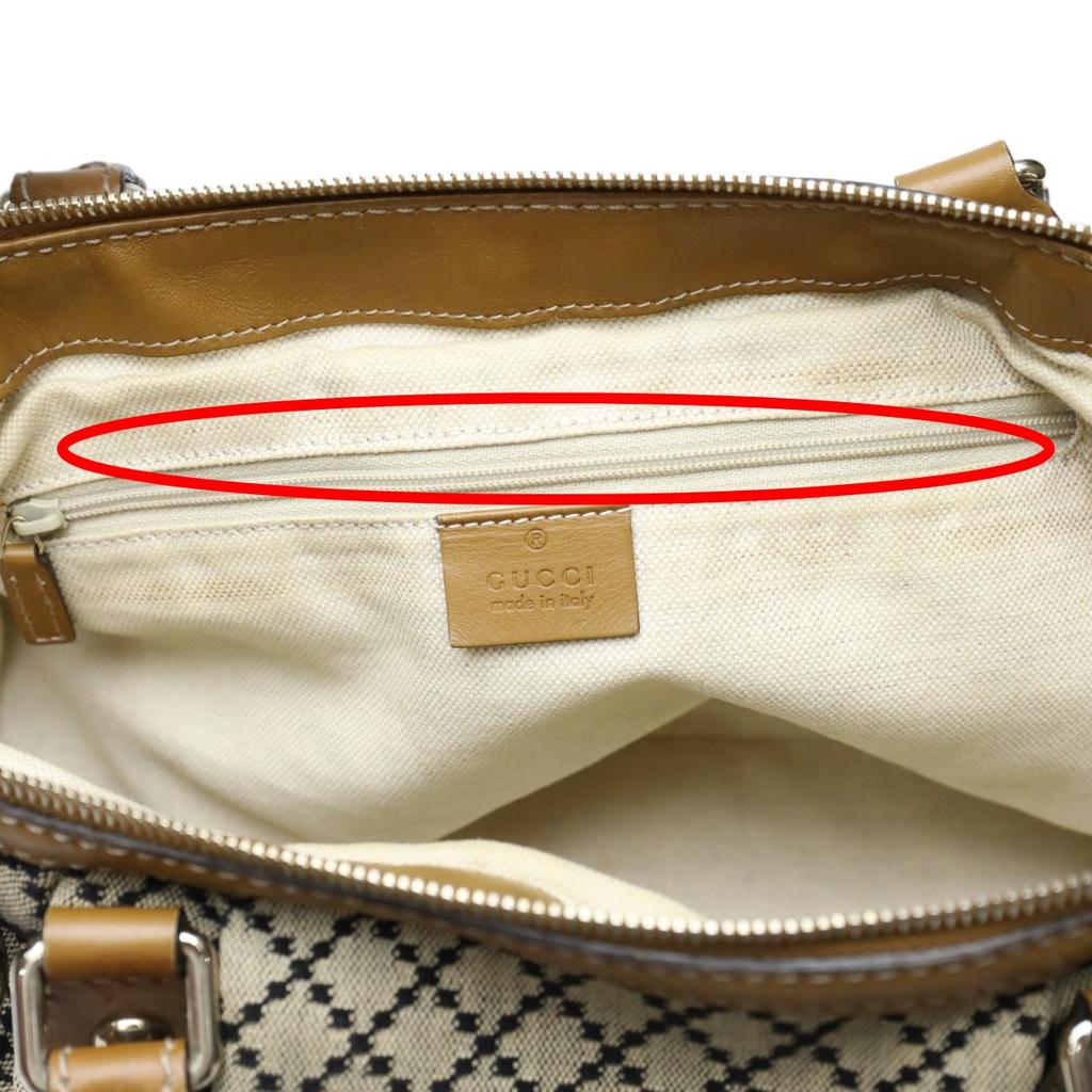 GUCCI Diamante Tote Bag canvas Beige x brown Women 247902 Used