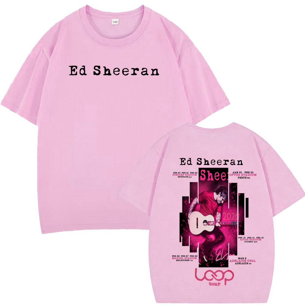 Ed Sheeran Loop Tour 2026 Merch Tshirts Men Women Fashion Hip Hop Tshirt 100 Cotton Oversized ONeck High Quality T Shirts