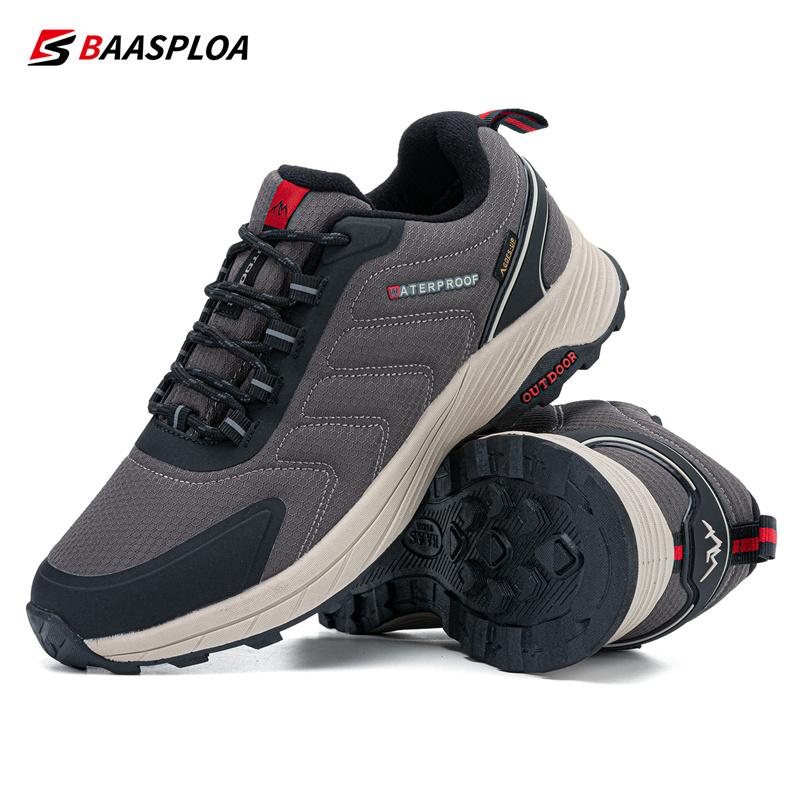 BAASPLOA Man Hiking Shoes Wear-Resistant Sneakers Non-slip Men Outdoor Sneaker Waterproof Light Male Walking Shoes Comforty 2022
