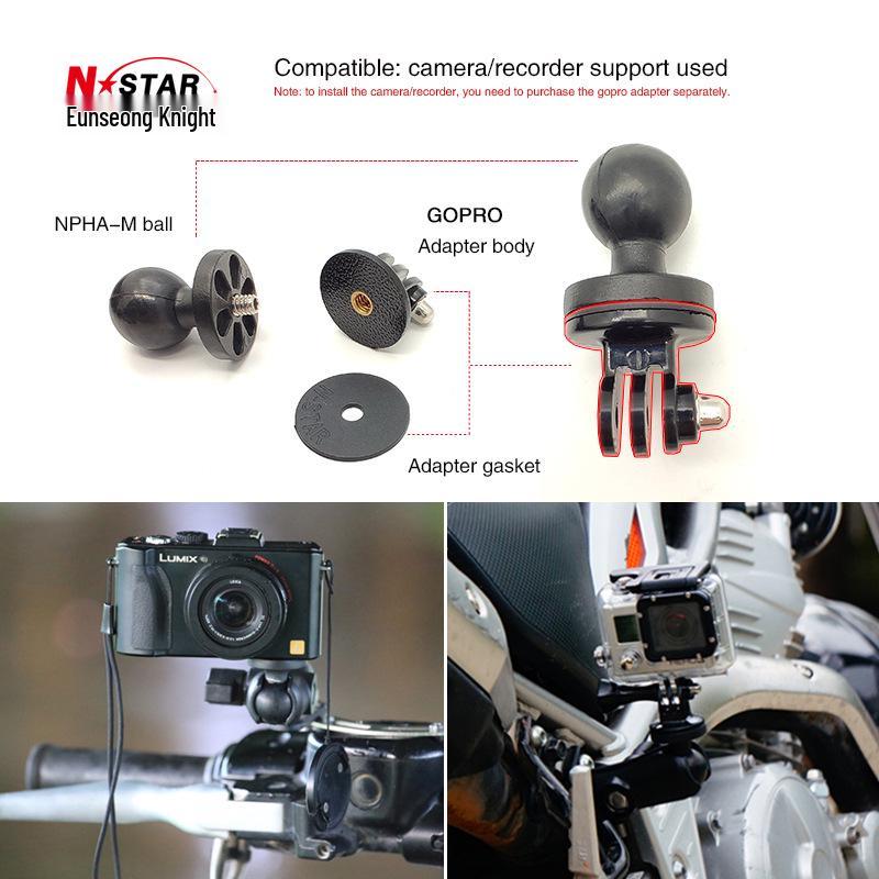 N-STAR Ball Head Tripod Mount for Camera, GoPro, and Motorcycle/Bicycle Video Recording