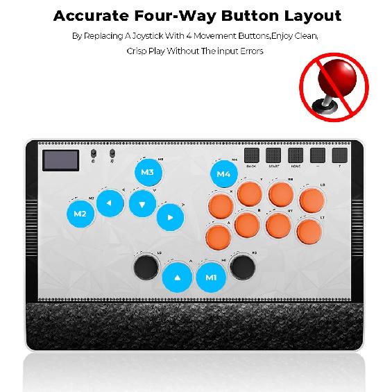 Haute42 C-AT Magnetic Leverless Hitbox Controller Stickless Arcade For PC/PS4/PS5/Steam Leverless Controller Fightstick Hitbox