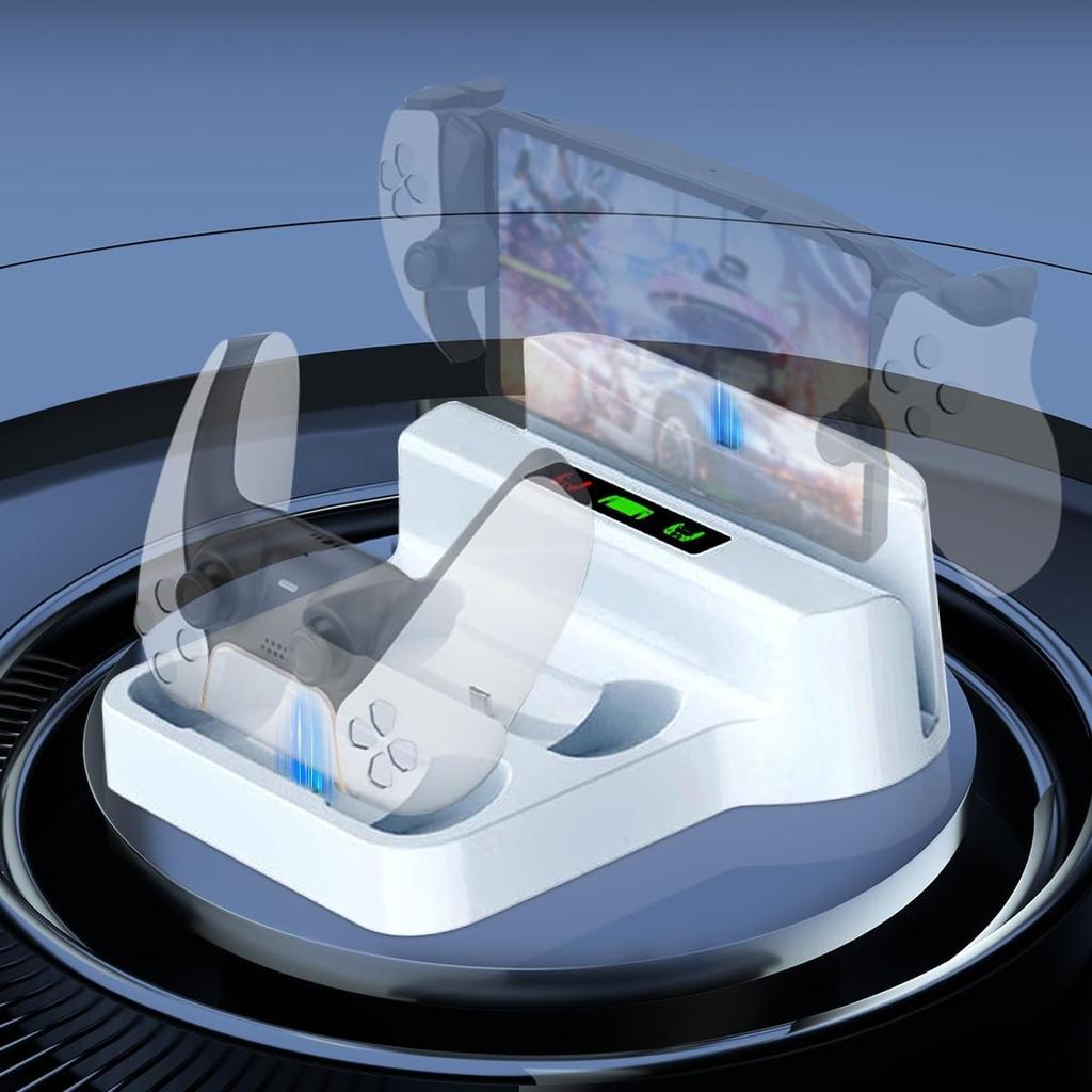 Playstation5 Portal Charging Dock, 3 In 1 Charging Dock Station Stand for Playstation5 Portal Remote Player for PS5 Controller Charger Dock Base Kit