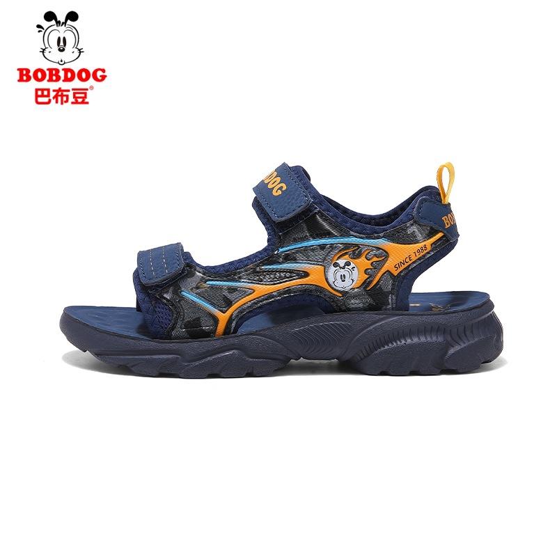 2026Summer boys' closed-toe sandals, non-slip, soft-soled, with Velcro straps, children's beach shoes, breathable athletic shoes for older kids