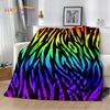 Мягкое плюшевое одеяло с 3D цветным узором зебры, фланелевое одеяло, одеяло для гостиной, спальни, кровати, дивана, пикника, офисного чехла
