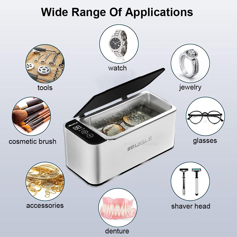 Ultrasonic Cleaner 35W Glasses Ultrasonic Cleaning Bath 500ML High Frequency Ultrasound Washing Machine For Jewelry Ring Denture