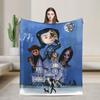 Плед из мультфильма «Коралина»  Дорожный фланелевый плед для гостиной Теплый мягкий Качественный индивидуальный дизайн Покрывало Идея для подарка