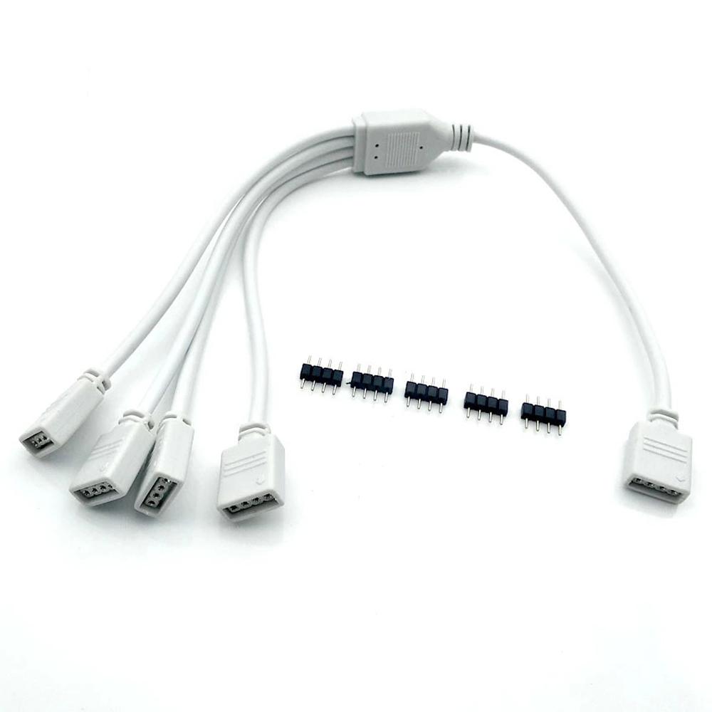 LED Strip Adapter RGB Connector 4 Pin Splitter Cable RGB Extension Cable 4Pin RGB Splitter
