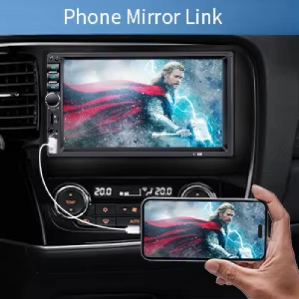 Универсальный 2 Din 7-дюймовый сенсорный экран стерео авто радио мультимедийный проигрыватель, зеркало заднего вида Link/FM/TF/MP5 автомобильная аудиосистема