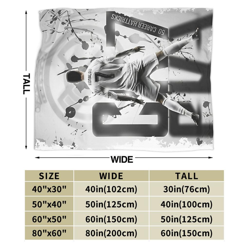 CR7 Football Soccer Knitted Blankets Flannel Throw Blanket Bedroom Sofa Decoration Lightweight Bedsprea,