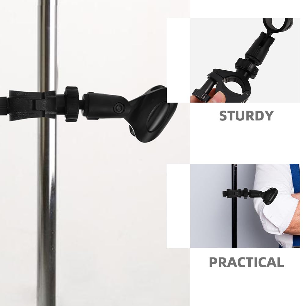 Alasum Microphone Clip Holder 2-Piece Set U-Shaped Universal Microphone Stand Handheld Accessory Extension Clip
