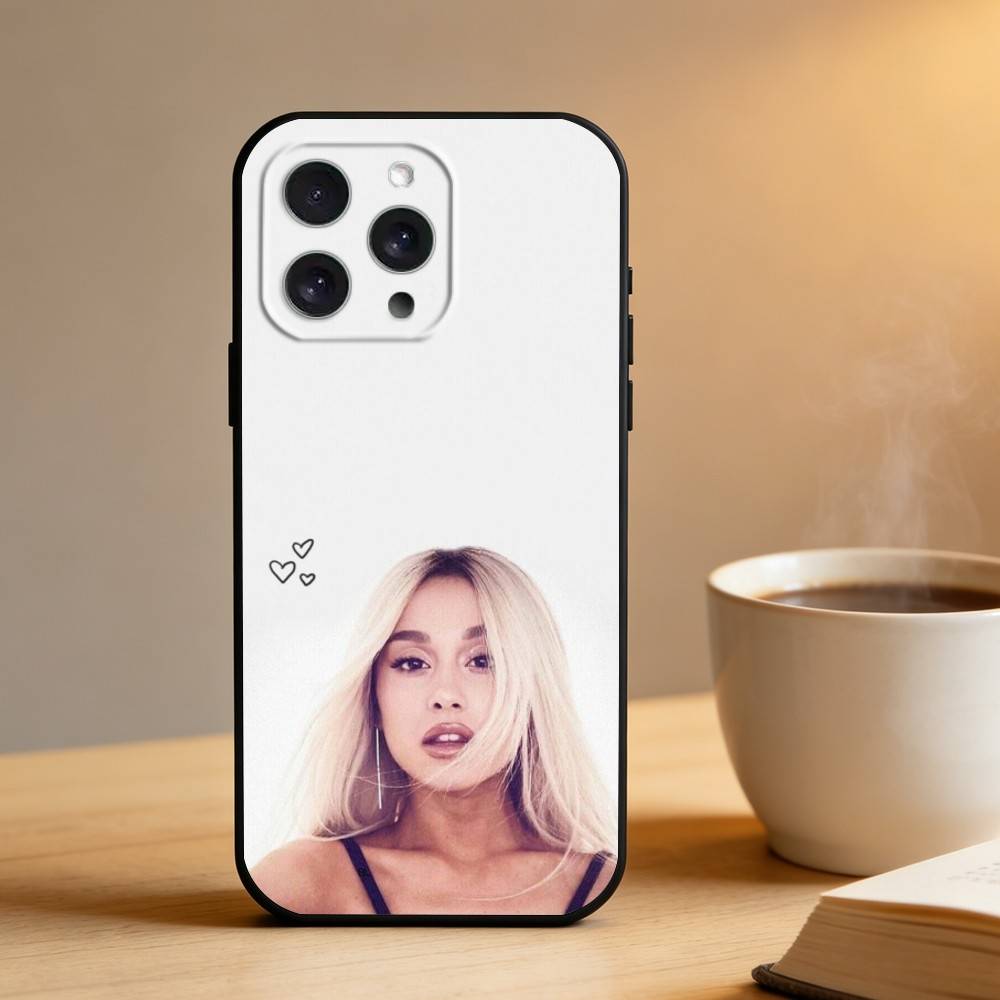 A-Ariana Grande Phone Case For iPhone 17 16 15 14 13 12 Max Plus Silicone Black Cover