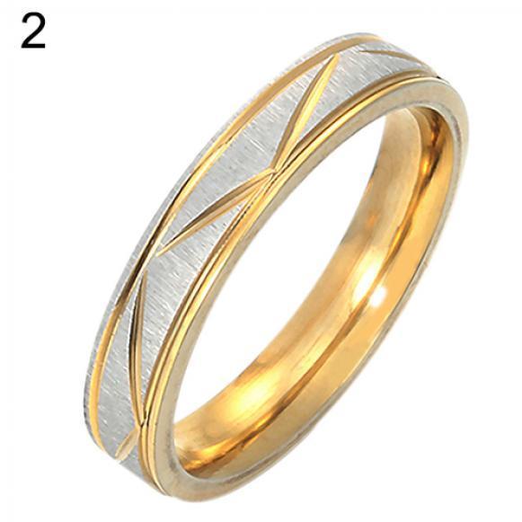 Women Men Stainless Steel Couple Ring Wedding Band Promise Engagement Jewelry MIT