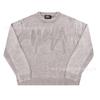 Unisex Oversized Streetwear Knit Sweater Winter Cotton Blend Crew Neck Pullover In Black Gray