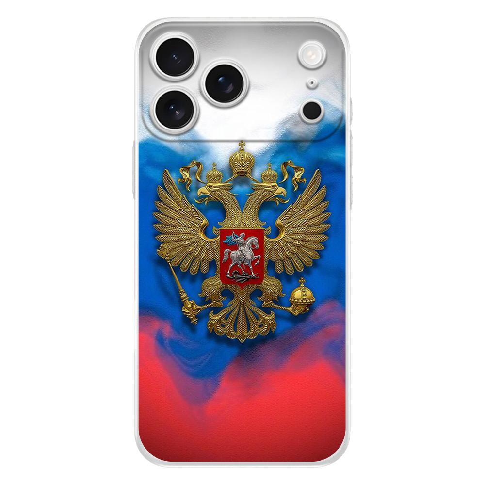 Мягкий прозрачный чехол из ТПУ для телефона iPhone 17 Air 16E 16 11 15 14 Pro MAX 12 13 7 8 Plus SE Пасхальный чехол Защита Российский флаг