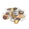 60pcs Exquisite Metal Pendant Base Tray Oval Glass Domes Jewelry DIY Tool Accessory