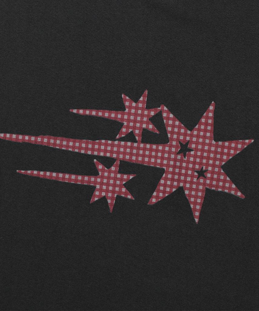 NICEGHOSTCLUB Базовая футболка с контрастными манжетами и воротником Check 3Star_Угольный(Ng2Gmut537A)