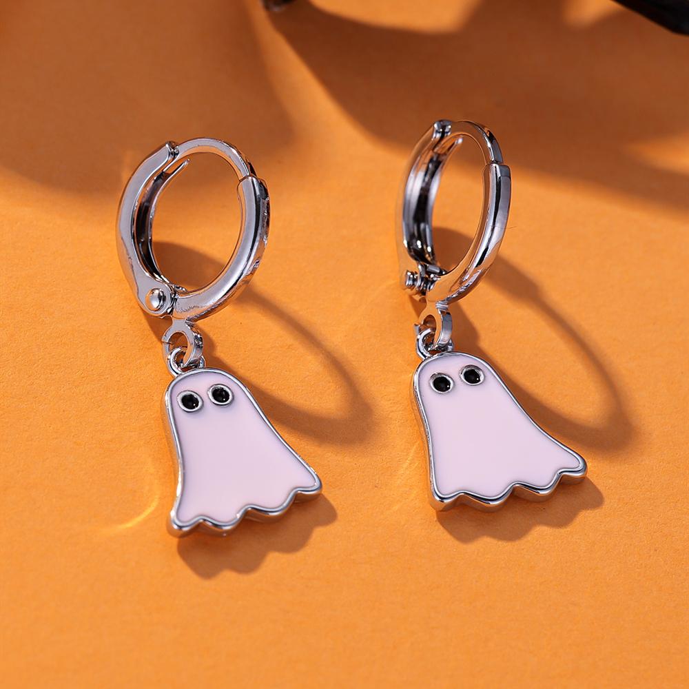 1 пара сережек-подвесок с эмалью золотого цвета на Хэллоуин для женщин в готическом стиле сладкие панк-ювелирные изделия