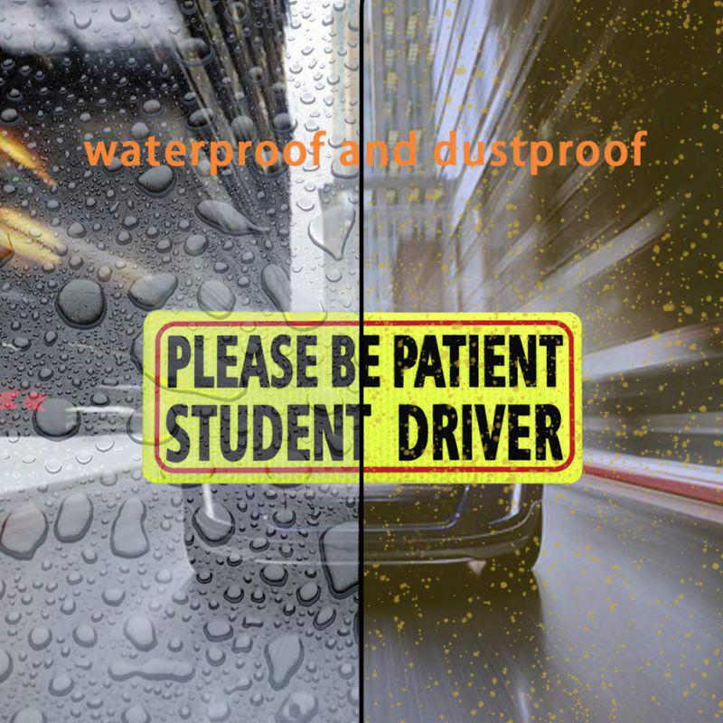 Please Be Patient Student Driver Magnet Safety Sign Car Vehicle Reflective Safety Sign Sticker Bumper For Drivers